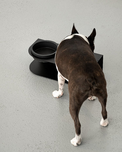 Dog bar design porta ciotole nero in metallo Donarturo 