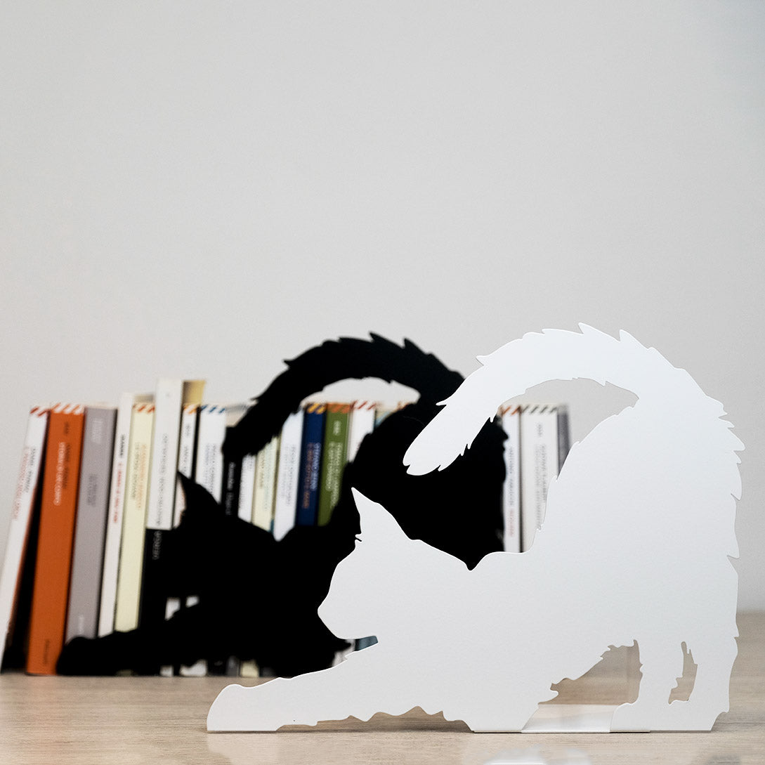 UNA SAGOMA!  ferma libri di design, in metallo, a forma di gatto –  Donarturo _ pet inspired design