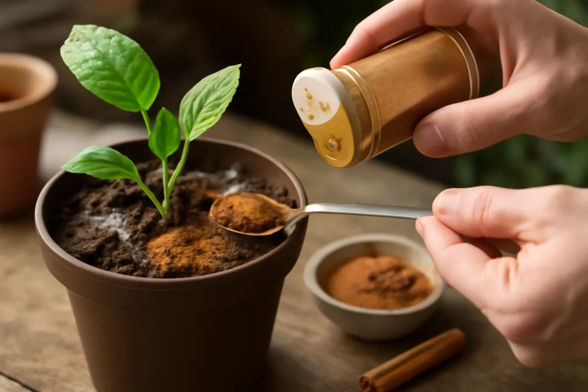 Polvere di cannella per prevenire funghi nel terriccio: applicazione pratica e benefici nel tempo