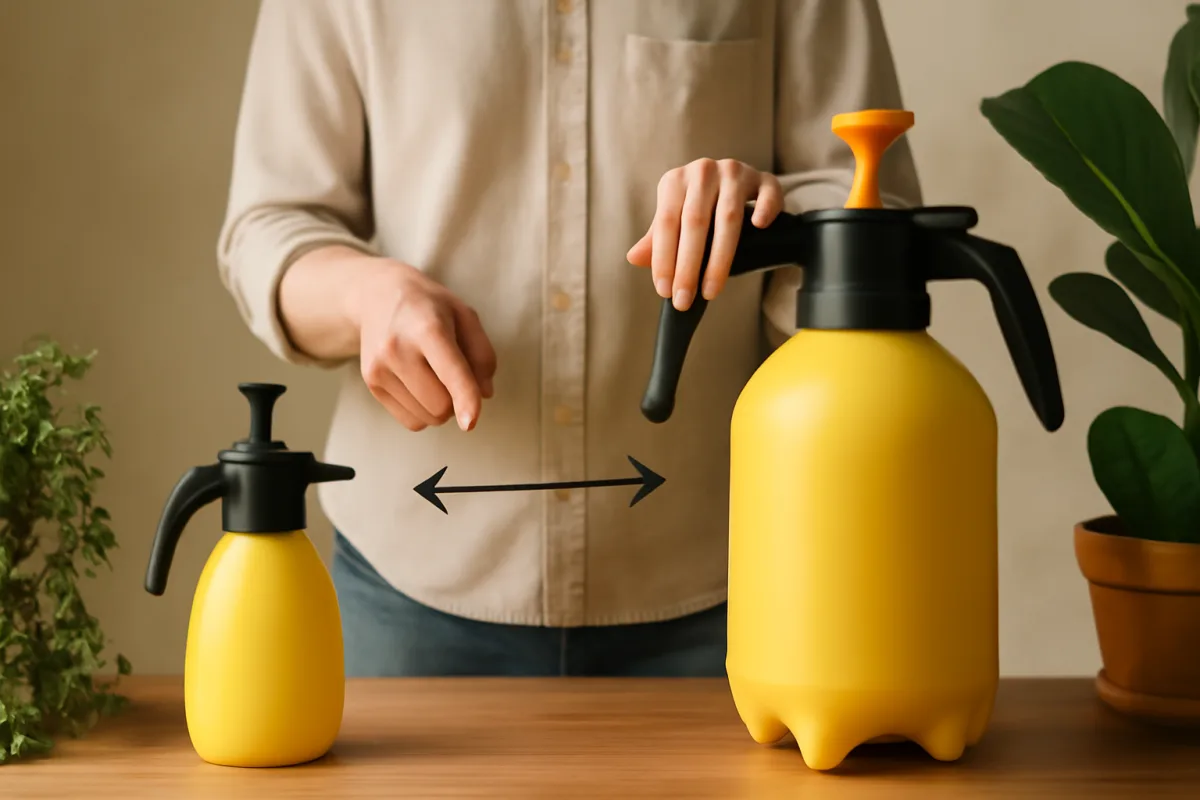 Spruzzatore a pressione piccolo o grande? Come scegliere in base alle dimensioni delle tue piante