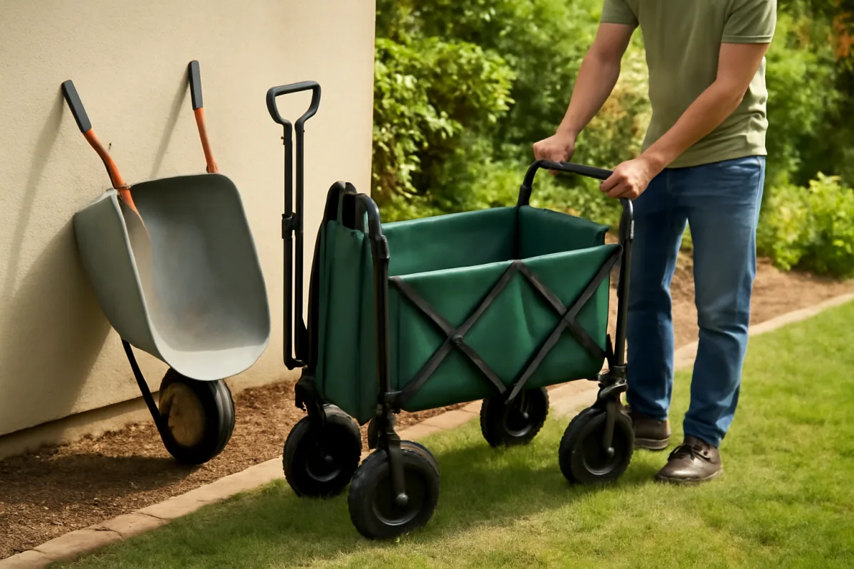 Carriola pieghevole per il giardino: il segreto per risparmiare spazio senza rinunciare alla praticità